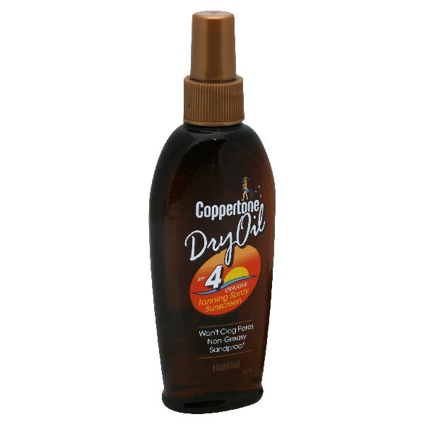 Coppertone Dry Oil Tanning Spray Sunscreen, SPF 4, 6 fl oz (177 ml) at Kmart.com