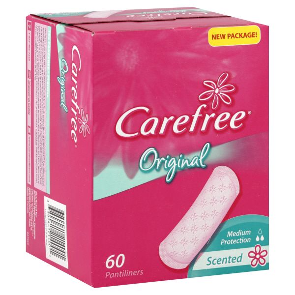 Carefree Original Pantiliners, Medium Protection, Scented, 60 pantiliners at Kmart.com