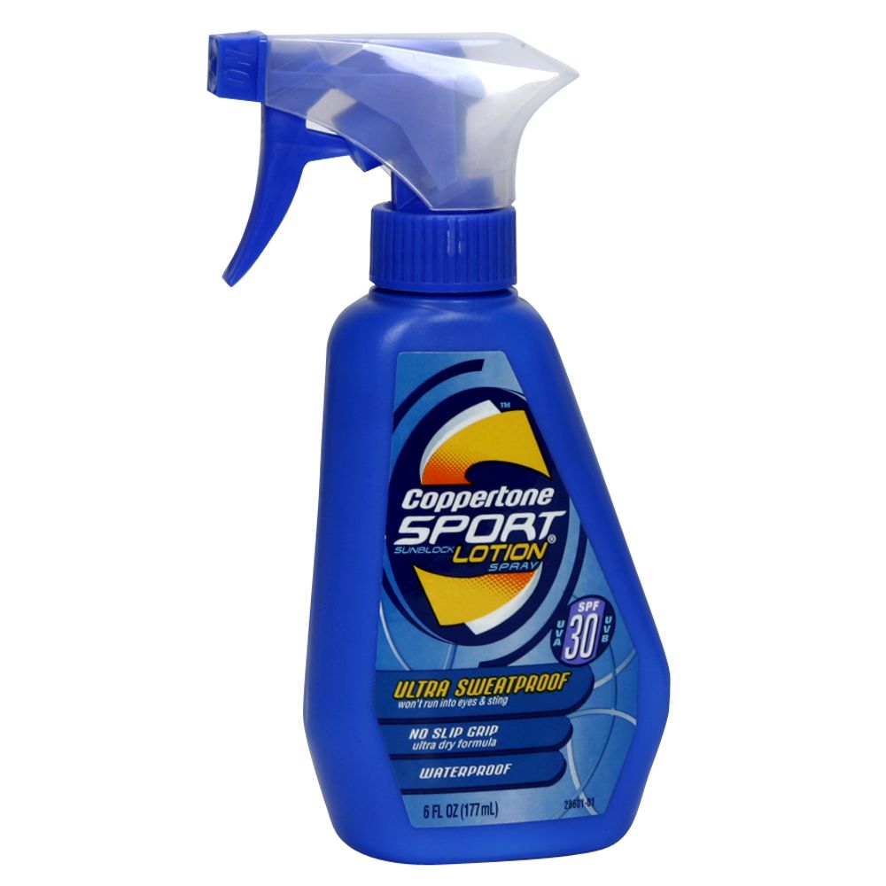 Coppertone Sport Sunblock Lotion Spray, SPF 30, Ultra Sweatproof, 6 fl oz (177 ml) at Kmart.com