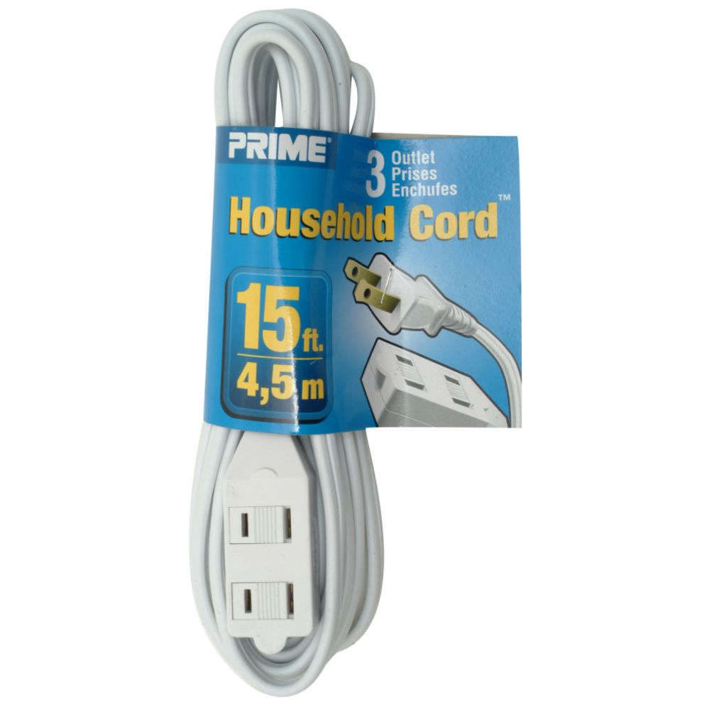 Prime Indoor Extension Cord 15 Foot White at Kmart.com