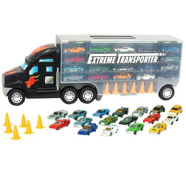 Just Kidz Truck and Trailer Set with Diecast Cars at Kmart.com