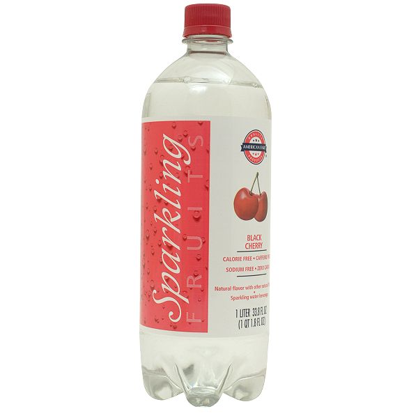 American Fare Sparkling Fruits Water Black Cherry 1 Liter Plastic 60110713