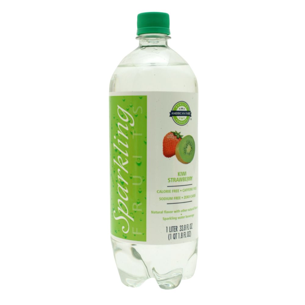 American Fare Sparkling Fruits Water Kiwi Strawberry 1 liter Plastic Bottle
