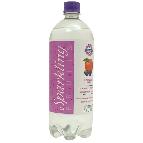 American Fare Sparkling Fruits Water Blackberry Apple 1 Liter Plastic 60110718