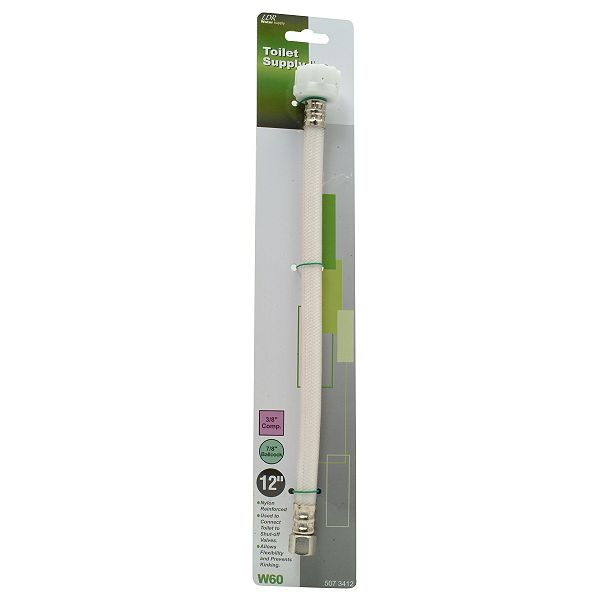 3/8in X 12in Nylon Reinforced Toilet Tank Supply Line 60274411