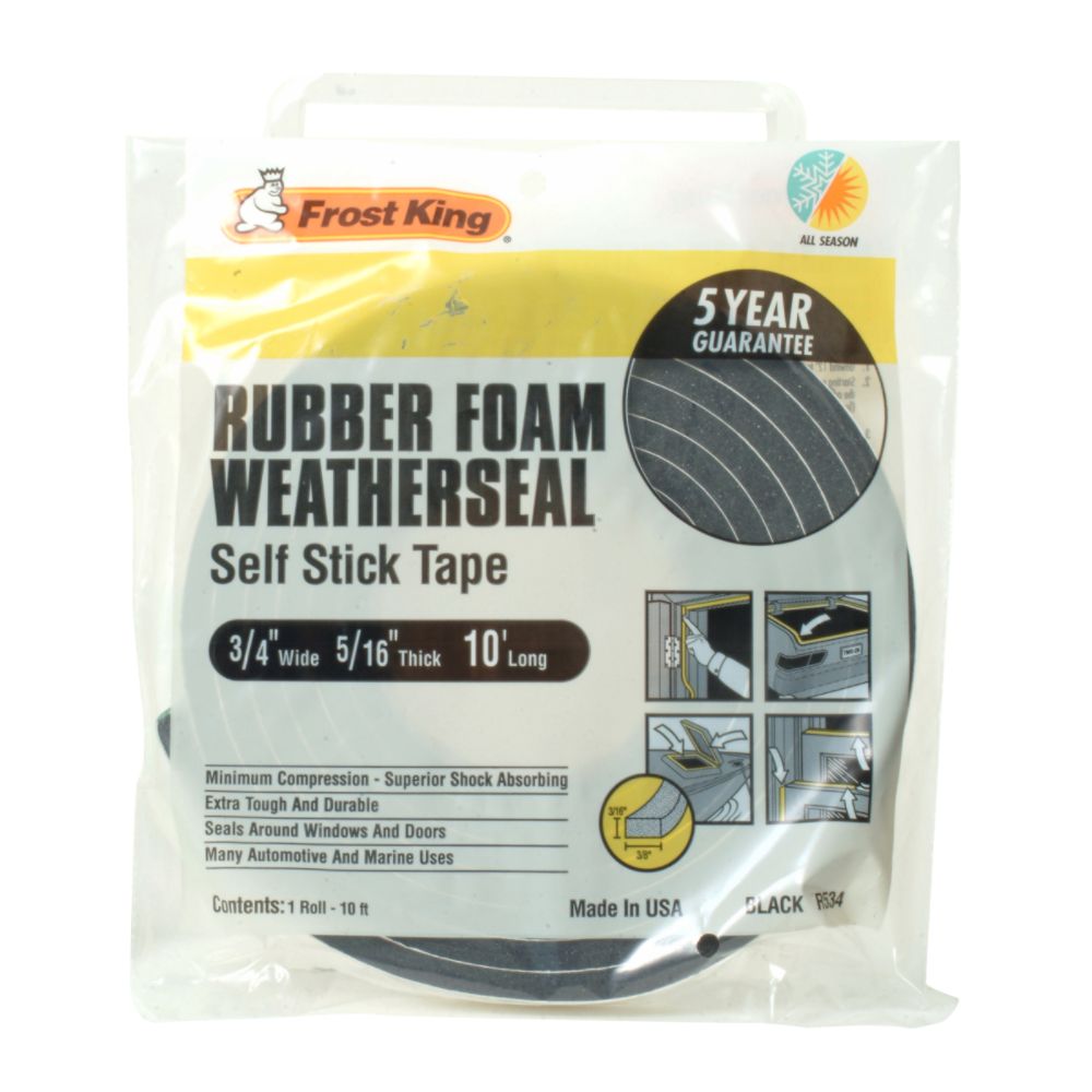 .75 inches x 1 inches Foam Rubber Tape