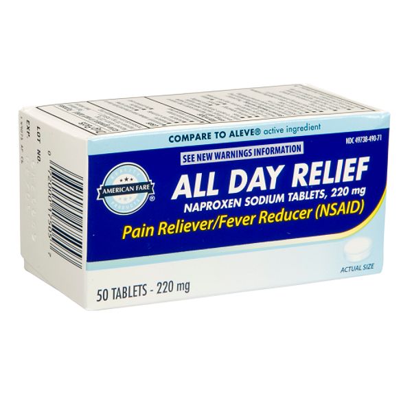American Fare All Day Relief 220mg Naproxen Sodium Tablets 50 Count 68005911