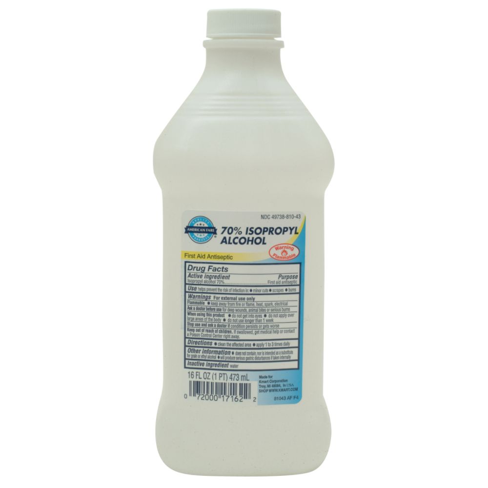 American Fare Isopropyl Rubbing Alcohol 16 fl oz
