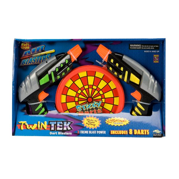 Air Blasters Twin tek With Darts And Ka boing Target