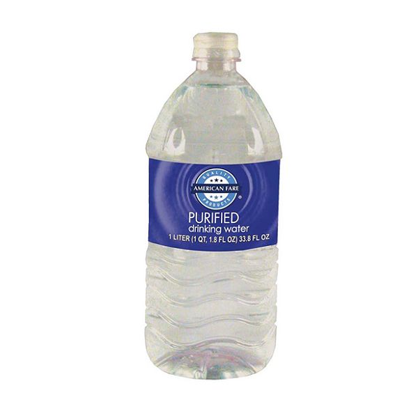 American Fare Drinking Water 1 Liter Plastic Bottle 72397511
