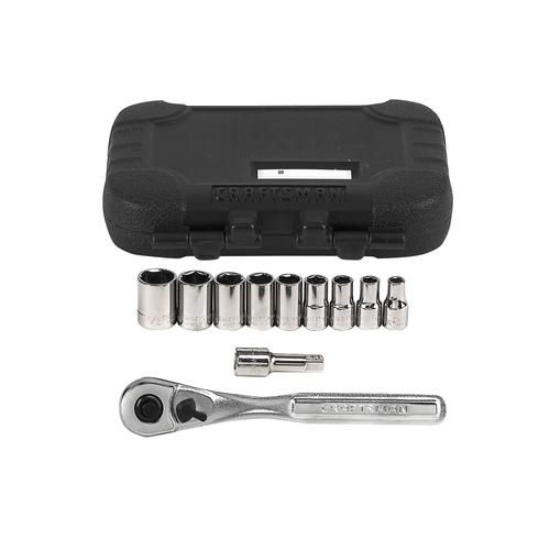 Craftsman 11 pc. Socket Wrench Set, 6 pt. Inch, 1/4in Drive at Kmart.com