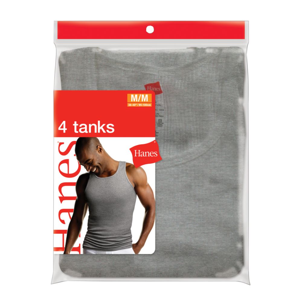 Hanes A-shirt - Black/Grey 4 pack at Kmart.com