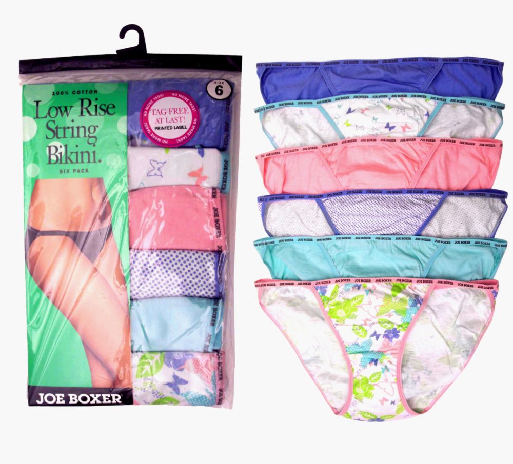 Joe Boxer Women's 6-pack Assorted LowRise String Bikinis at Kmart.com