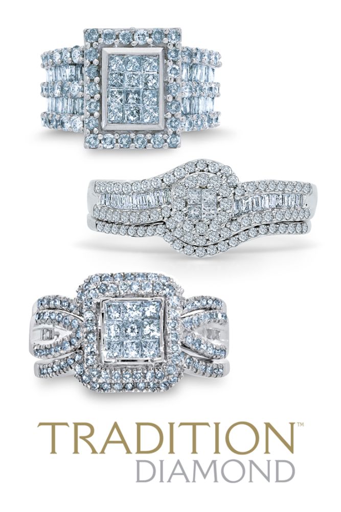 Sears trio wedding ring sets