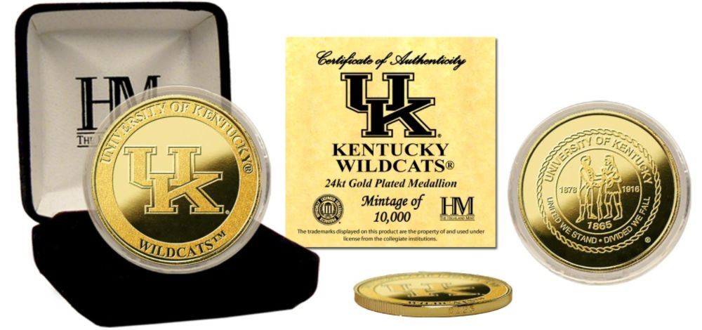 The Highland Mint University Of Kentucky 24kt Gold Coin