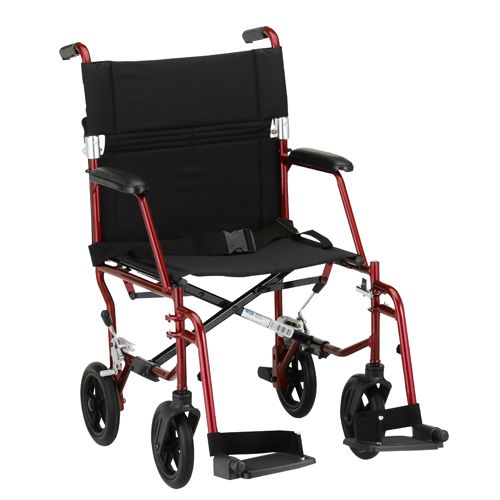 Nova Ortho-Med Inc Ultra Lightweight Transport Chair 18inch - Red at Kmart.com