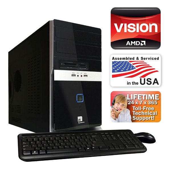 ZT Affinity AMD Phenom II X6 Six-Core Processor 1055T Desktop w/ 6GB DDR2 RAM, 1TB SATA HDD & Win 7 Home Premium 64-bit 