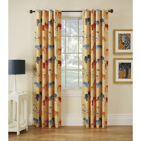 Firefend Kids firefend Kids 50X54 Thermal Back Tab Drapery Animal Park 