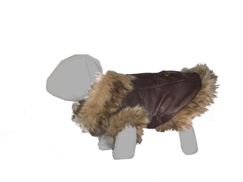 Pet Life Sleevelss ''Leather'' Flight Jacket