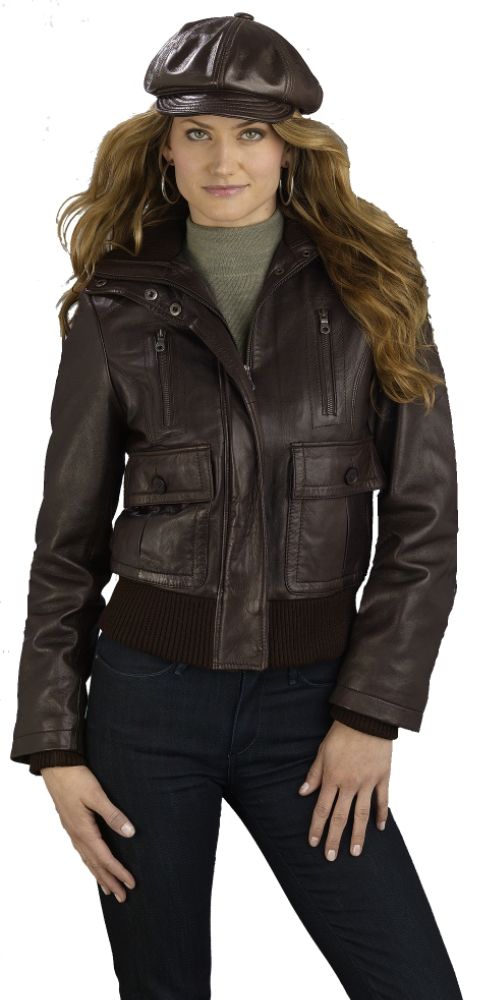 Excelled Ladies Lambskin Bomber at Kmart.com