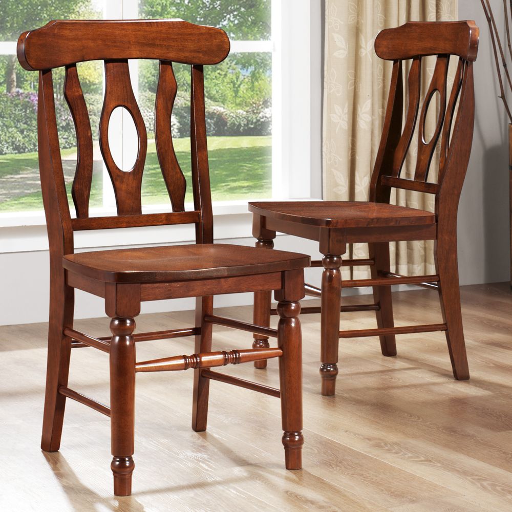 Oxford Creek Curved-back Mahogany Chair (Set of 2)