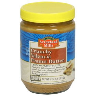 Arrowhead Mills Peanut Butter, Crunchy Valencia, 18 oz (1.25 lb) 510 g  (Box of 12)