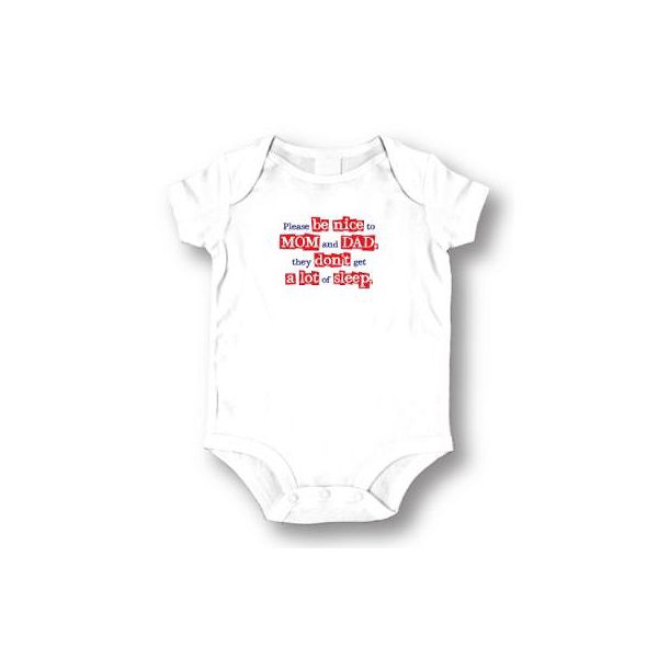 Attitude Rompers Unisex Please Be Nice Baby Romper