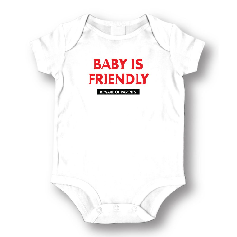 Attitude Rompers Unisex Baby Is Friendly Baby Romper
