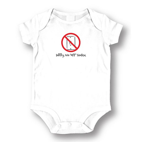 Attitude Rompers Unisex Off Switch Baby Romper