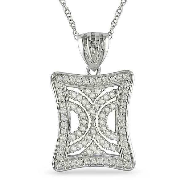 0.25 Cttw Diamond Pendant In 10K White Gold