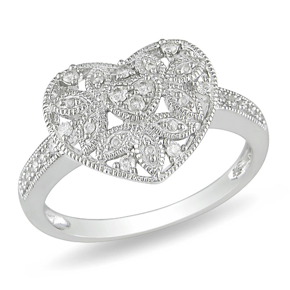0.18 CTTW Diamond Ring in 10k White Gold