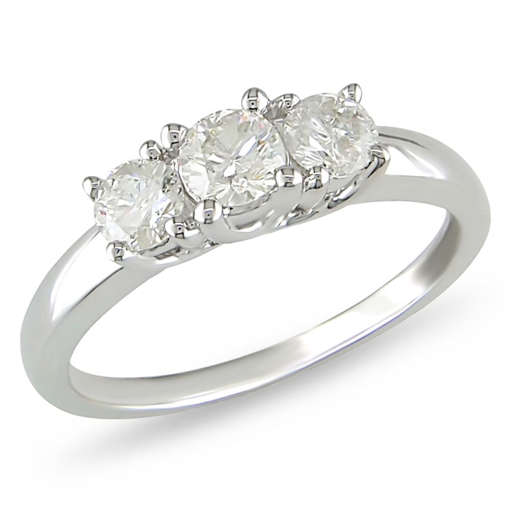 0.50 CTTW Diamond Three-Stone Ring in 10k White Gold at Sears.com