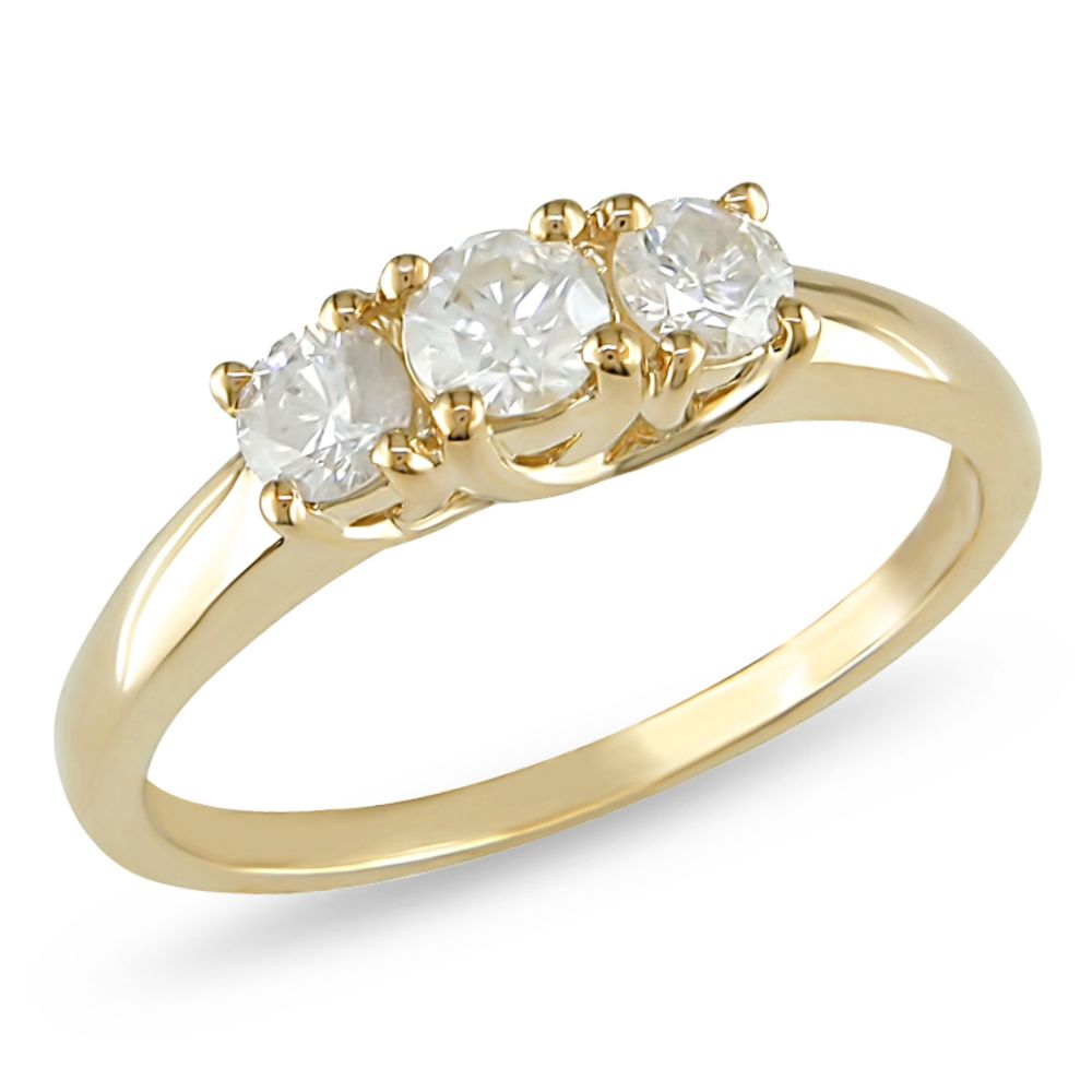 0.50 CTTW Diamond Three-Stone Ring in 10k