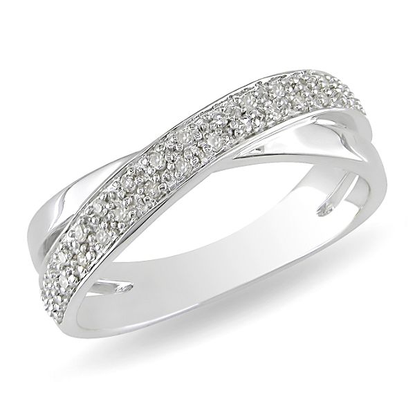 0.18 Cttw Diamond Ring In Sterling Silver