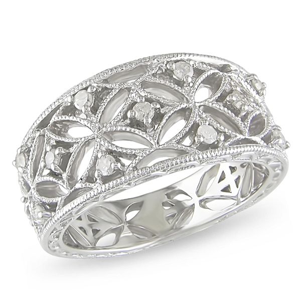 0.25 Cttw Diamond Ring In Sterling Silver