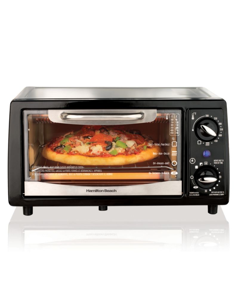 Hamilton Beach 4 Slice Non Stick Toaster Oven Broiler