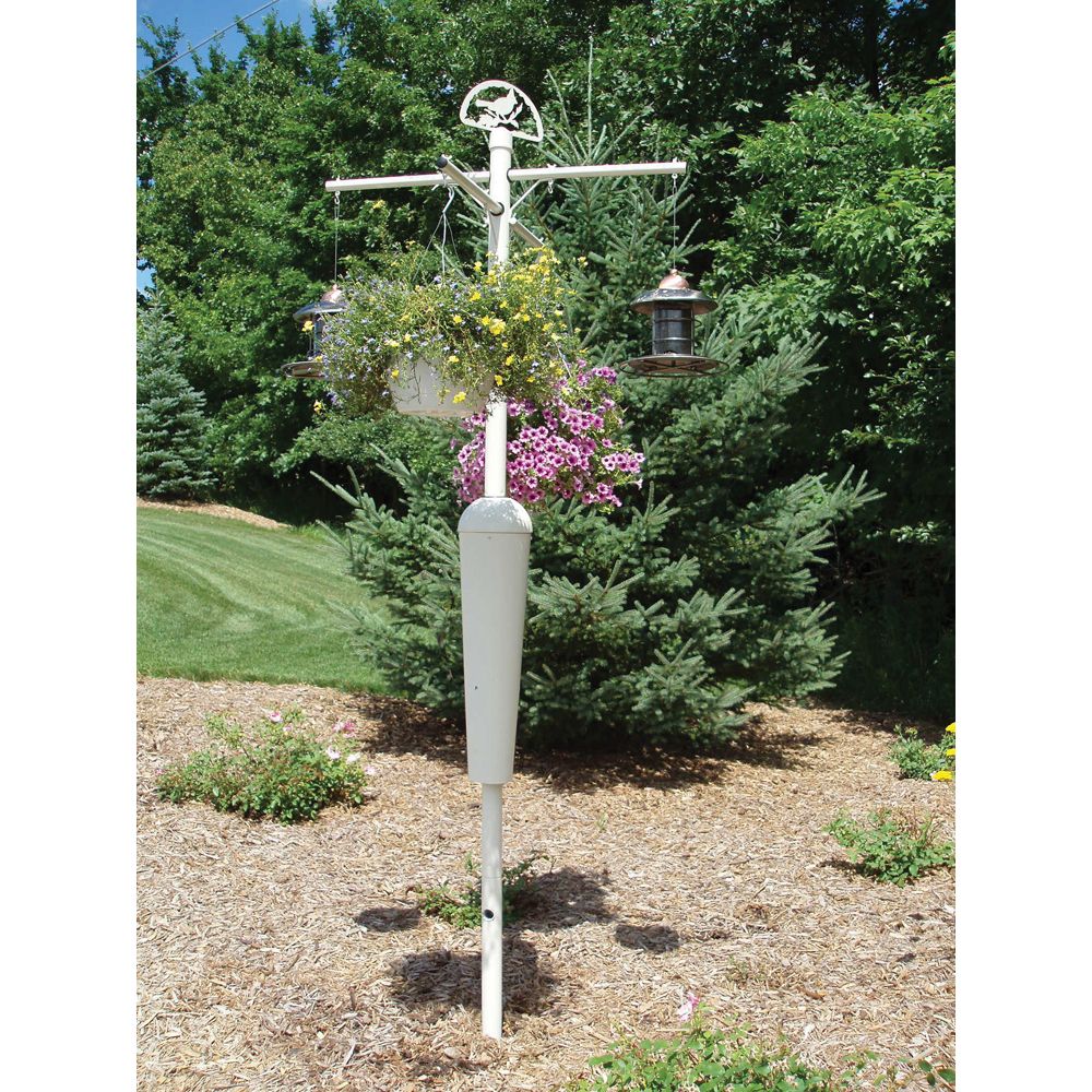 Liberty White Squirrel Stopper Bird Feeder Pole