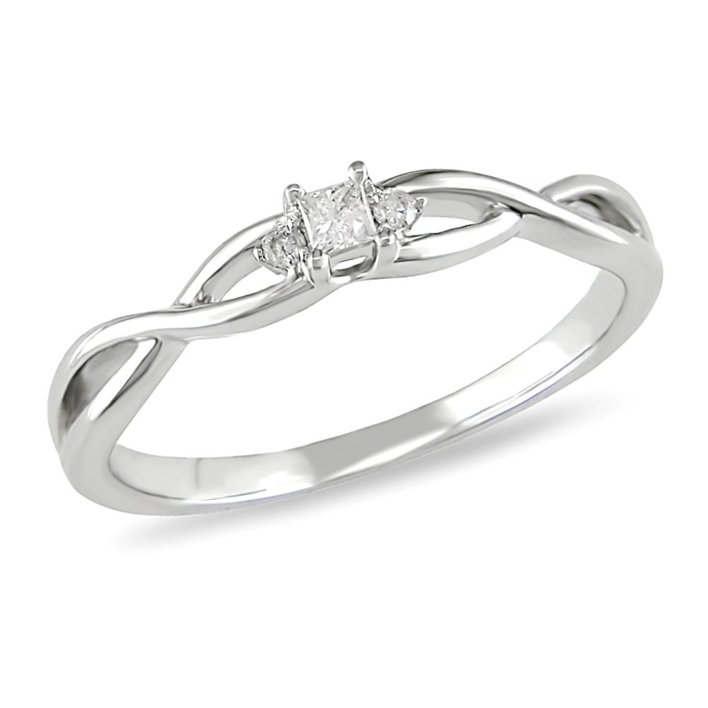 Diamond Accent Engagement Ring in 10k White Gold at Kmart.com