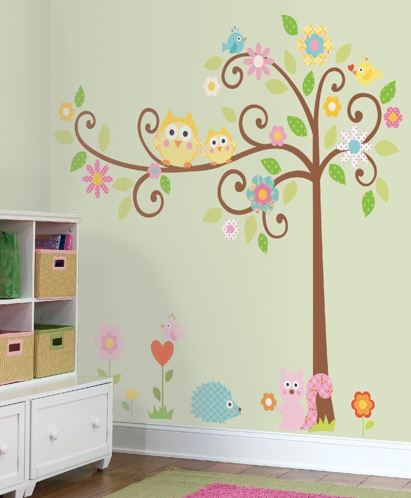 RoomMates Scroll Tree Peel & Stick MegaPack Wall Decals