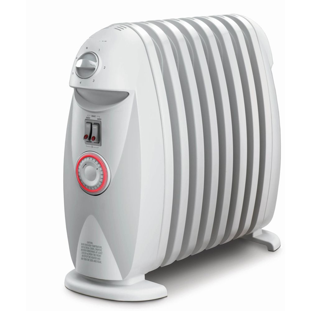 Delonghi DeLonghi TRN0812T 1200W Safeheat OilFilled Radiator with GFI Plug and Timer