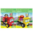 SESAME STREET NEIGHBORHOOD COLLECTION FIRE TRUCK / SCHOOL BUS VEHICLE SET BUNDLE