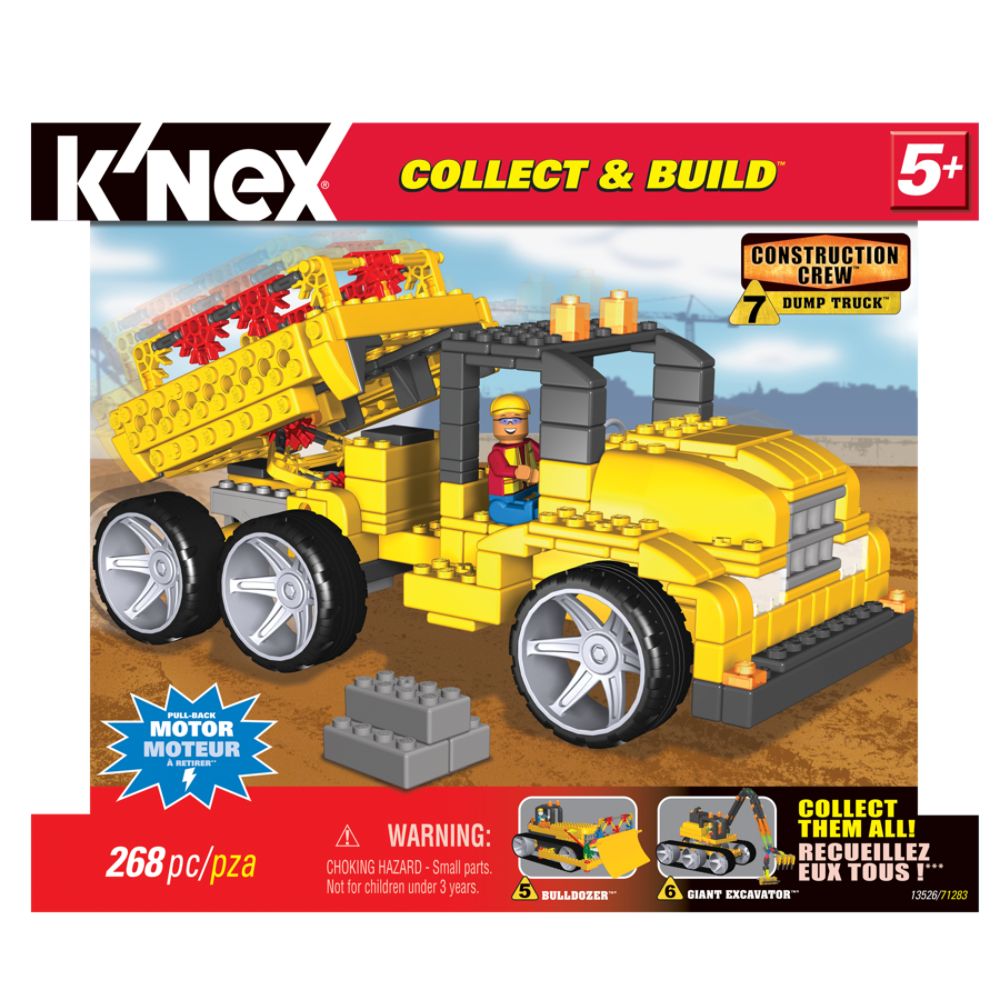 Knex COLLECT & BUILD: CONSTRUCTION CREW DUMP TRUCK Children's Toys