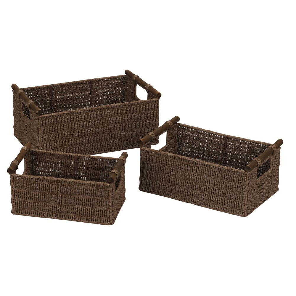 Household Essentials Paper Rope Baskets(Set