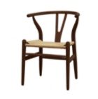Wishbone Chair - Dark Brown Wood Y Chair