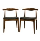 Sonore Solid Wood Mid-Century Style Dining Chair (Set of 2)