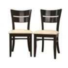 Grace Dark Brown Wood Modern Dining Chair (Set of 2)