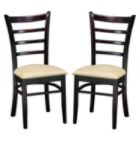 Lily Dark Brown Modern Microfiber Dining Chair (Set of 2)