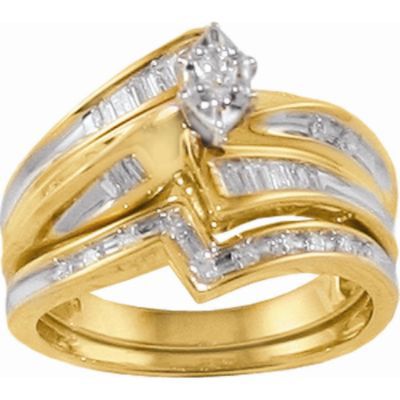1/3 cttw Marquise Diamond Center Bridal Set in 10K Yellow Gold at Sears.com