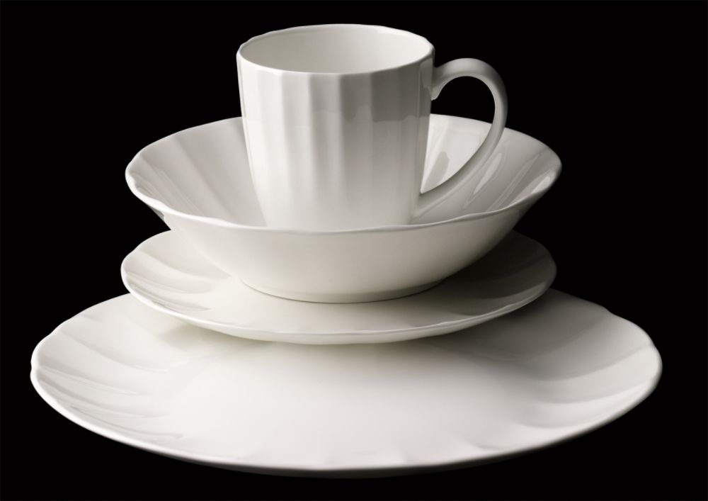 Studio Tu 16 Piece Dinnerware Set Bellflower White