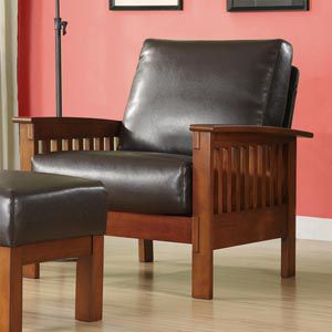 Oxford Creek Mission Faux Bi-cast Leather Chair at Kmart.com